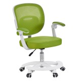Cumpara ieftin Scaun birou pivotant verde alb Trixi 59x50x81-91 cm