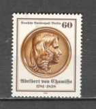 Berlin.1981 200 ani nastere A.Von Chamiso-poet SB.891, Nestampilat