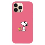 Husa compatibila cu Apple iPhone 13 Pro Max, Viceversa, model Just be cool Snoopy, Silicon, TPU, Transparent, Carcasa