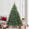 VidaXL Brad de Crăciun artificial cu 300 LED Verde 210 cm PE și PVC 3397802