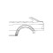 Segment reparatie aripa spate Ford Sierra 1982-1993 Partea Dreapta, Spate, model cu 4-5 usi