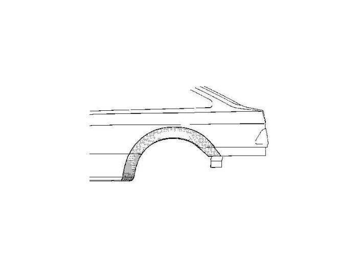 Segment reparatie aripa spate Ford Sierra 1982-1993 Partea Dreapta, Spate, model cu 4-5 usi