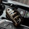 Husa de protectie Luxury Line compatibila cu cheie auto Audi A4, A3, A6, A8, TT, Q7, 3 Butoane, Negru/Auriu