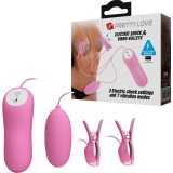 Cleme Sfarcuri Pretty Love Electrosoc cu vibratii - Roz