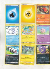 bnk crc Cartonase de colectie - Pokemon Italia 2020 - 15 diferite