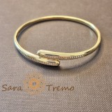 Bratara Legamantul Tacerii , crossover, placata aur 14K, cu zirconia