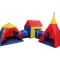 Set 3 Corturi de Joaca pentru Copii cu Tunele 5-in-1 Multicolore