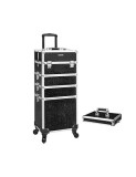 Cumpara ieftin Troler pentru cosmetice, Songmics, 4 in 1 , JHZ06B, Negru