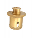 Carota Diamantata pentru ventil scurgeri in gresie portelanata, piatra, compozit, - diam. 45mm, 60mm 90&deg; - Premium - DXDY.GOLDDrill.45-90deg