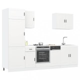 VidaXL Set dulap de bucătărie din 7 piese &bdquo;Kalmar&rdquo; Lemn prelucrat alb