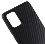 Husa pentru Samsung Galaxy A71, Perfect Fit, cu insertii de carbon, negru, NOU