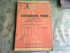 JURISPRUDENTA PENALA A CODURILOR CAROL II NR.3/1939 foto