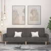 Gossi canapea extensibila cu 2 locuri, gri inchis, textil