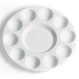 Paleta din plastic pentru vopsele cu ulei si tempera, &oslash; 17.5 cm