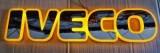 Sigla Capota IVECO Cromata Iluminata Neon Galbena 90x13cm, 24V, Otel Inoxidabil, Accesorii Auto