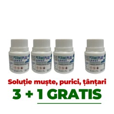 3+1 GRATIS - insecticid fără miros, &icirc;mpotriva muștelor, ț&acirc;nțarilor, Perme Plus 50 ml
