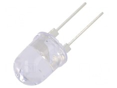 LED galben 10mm 30? convex cu 2390mW putere - iluminare eficienta foto