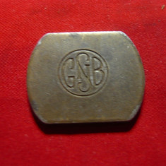 Jeton GSB-N , bronz , L= 2,8 cm unifata , Romania