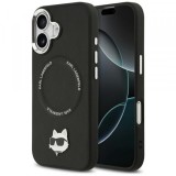 Husa MagSafe pentru Apple iPhone 17, Karl Lagerfeld, Choupette Pin, Neagra
