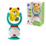 Jucarie Bebe Ursuleț cu Ventuză și Zornăitoare SuperHeroes ToysZone, Prindere Masă, Scaun