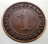 B.243 GERMANIA WEIMAR 1 REICHSPFENNIG 1935 A