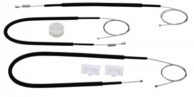 Kit reparatie Mecanism ridicare geam fata Mercedes Vito / Viano ( W639) 2003-2010 electrica dreapta (cablu role si suport geam) Kft Auto foto