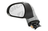 Oglinda exterioara Peugeot 207 (W), 05.2006-12.2013, partea Stanga, culoare sticla crom, sticla convexa, cu carcasa grunduita, cu incalzire , ajustar