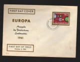 CPIB17032 INTREG POSTAL - LIECHTENSTEIN. EUROPA PRIMA ZI, 1961, Necirculata, Printata