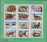 A11 TX1 6 - 1987 - Rezervatii naturale din Europa - fauna si flora - blocuri, Natura, Nestampilat