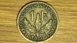 Togo mandat francez - raritate coloniala - 1 franc 1924 - extrem de greu de gasit !