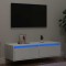 Gossi dulap tv cu lumini led alb 100x35,5x25 cm