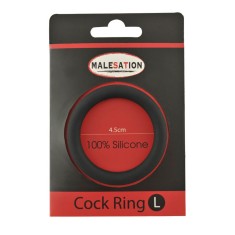 Malesation - Inel pentru penis, negru, 4.5 cm