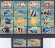 99-MALDIVE 1998-PESTI-Serie de 18 timbre nestampilate MNH foto