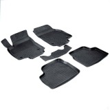 Covorase Cauciuc Premium Stil Tavita Opel Astra H 2004-2012, Negru, Fara Miros, Bordura 3cm