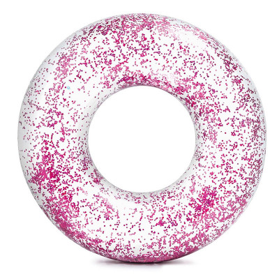 Colac inot Transparent Glitter Tube, 119 cm, glitter roz foto