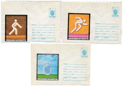 Universiada 1981 Intreg Postal serie completa 11 plicuri, nestampilata foto