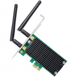 Adaptor wireless TP-Link, AC1200 Dual-band, 867/300Mbps,PCI-E, 2 antene detasabile, standarde