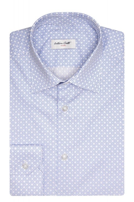 Camasa barbati alba print floral C001SL