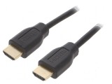 Cablu HDMI 2.0 HDCP 2m negru cu mufe HDMI la ambele capete