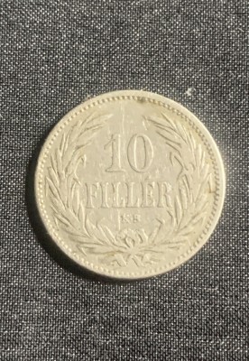 Moneda 10 filler 1893 Ungaria foto