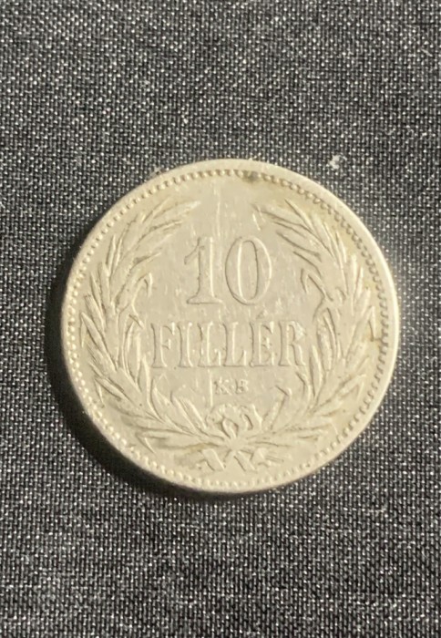 Moneda 10 filler 1893 Ungaria