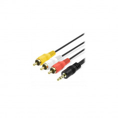 Cablu 3 RCA tata x jack 3,5 tata 1,2-1,5 ml. Vr-Alx