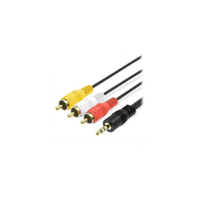 Cablu 3 RCA tata x jack 3,5 tata 1,2-1,5 ml. Vr-Alx foto