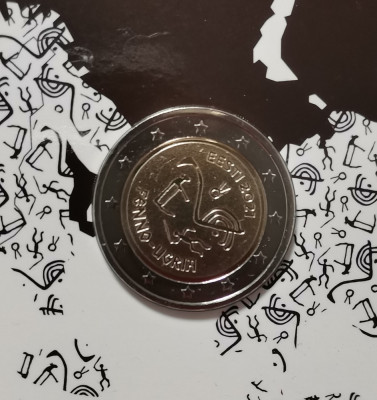 SV * Estonia 2 EURO 2021 * FENNO - UGRIA * PROOF * RARA ! Tiraj = 12.000 seturi foto