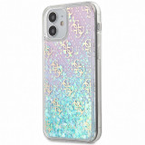 Husa Plastic - TPU Guess 4G Liquid Glitter Iridescent pentru Apple iPhone 12 Pro Max, Multicolor GUHCP12LLG4GGBLPI