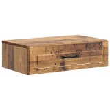 vidaXL Masă laterală montată pe perete Lemn vechi 59 x 34,5 x 17 cm 899343