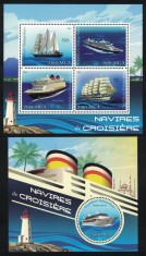 MADAGASCAR 2014 - Nave de croaziera / set complet MNH - colita + bloc foto