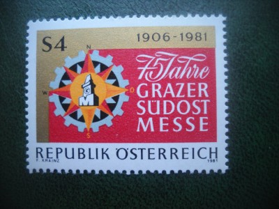 HOPCT TIMBRE MNH 589 TARGUL GRAZ 1981 -1 VAL AUSTRIA foto