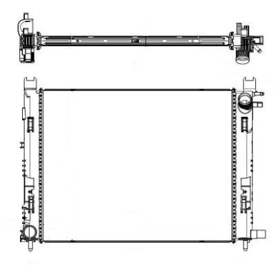 Radiator racire motor Dacia Dokker, Lodgy, Logan Ii, Logan Mcv Ii, Sandero Ii; Renault Captur, Clio Grandtour Iv, Clio Iv foto