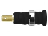 Soclu Banană 2mm 10A Negru Aurit Panou